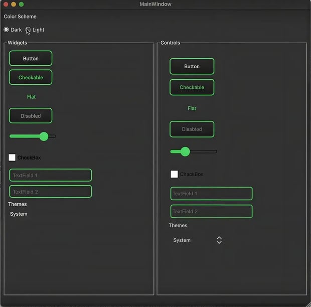 Qt 6.12实验室中新StyleKit的示例